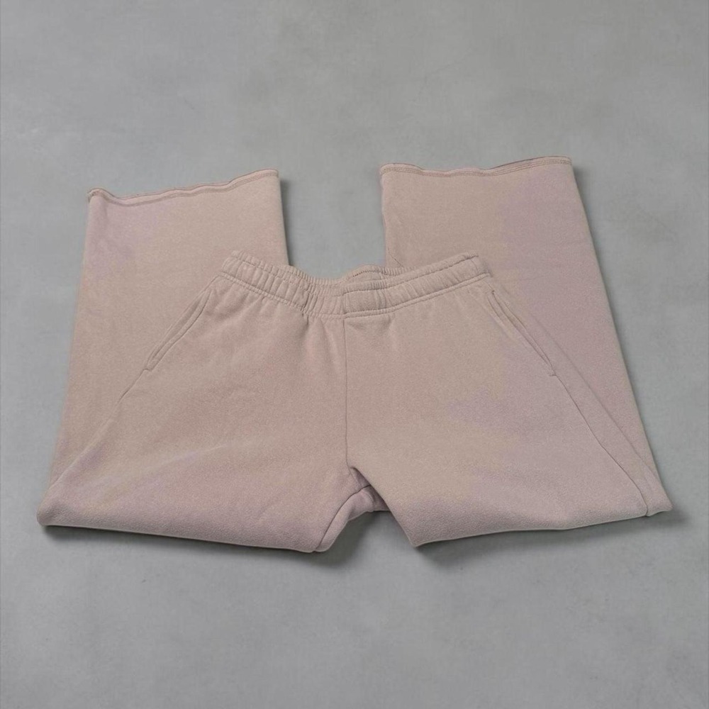 Ultra Flirt Mauve Wide Leg Raw Hem Sweatpants - M